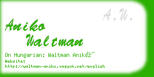 aniko waltman business card